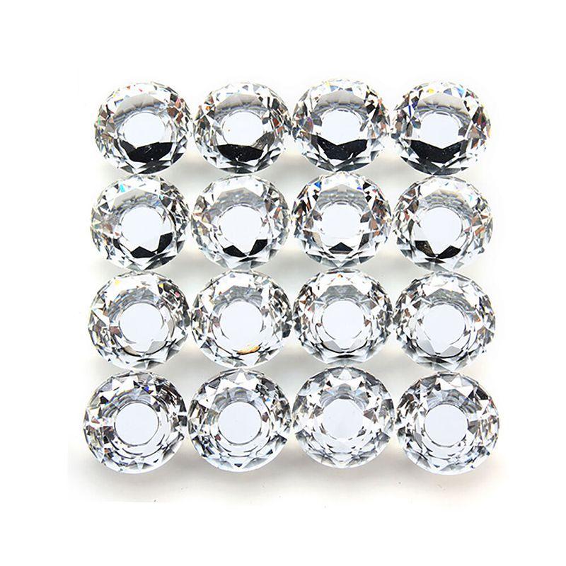 Luxurious 30mm Clear Crystal Drawer Knob For Cupboards And Wardrobes 1 Piece