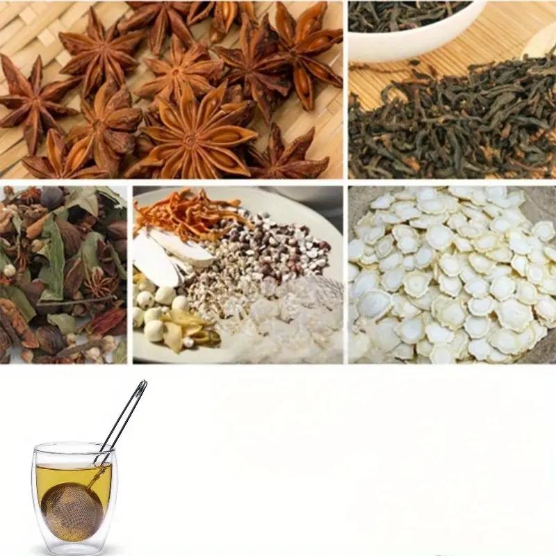 1 STÜCK Edelstahl Mehlsieb Teekugel Pulverfilter Artefakt Haushalt Griff Tee Runder Filter Tee Gewürz