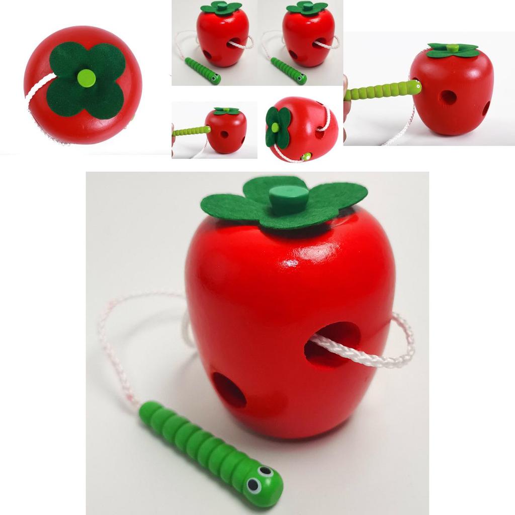 Wooden Threading Toy For Preschool Kids With Diy Fun For Early Education Learning