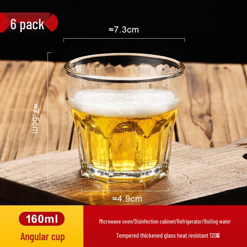 

Tea Trace Tempered Faceted Glass Water Cups (6-pack)