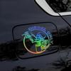 5Pcs Decorative Car Personalized And Creative Laser Decals Pickup Truck 15X15Cm Off-Road Truck Skull Gasoline Cap Stickers
