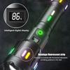 White Laser LED Flashlight Type-C Rechargeable 26650 Battery Waterproof Torch Camping Lantern Hand Lamp Outdoor