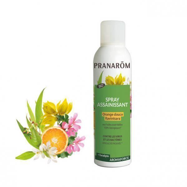Pranarom Aromaforce Spray Assainissant Ravintsara Orange Douce Bio 75ml
