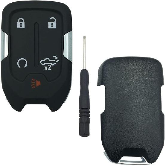 Remote Car Key Fob Cover Case fit for 2015 2016 2017 2018 2019 2020 Chevy Tahoe Suburban/GMC Yukon Keyless Entry Key Fob Shell (Style D)