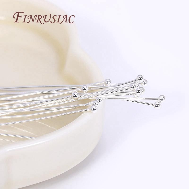 50 Pcs/lot 18K Gold Plated Silver Plated Brass Ball Head Pins For Jewelry Making,Multi Size Ball Head Pin For DIY Earrings