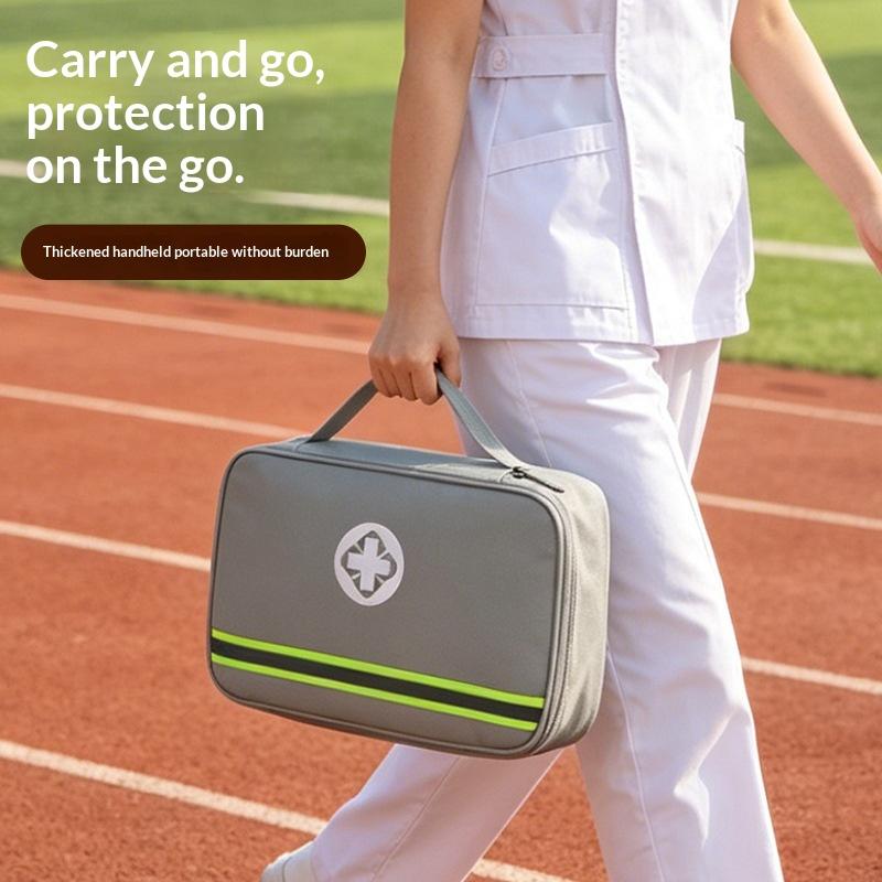 Large-Capacity Portable Outdoor First Aid Kit Household Medicine Bag Emergency Medical Tools Box For Students 1Pc