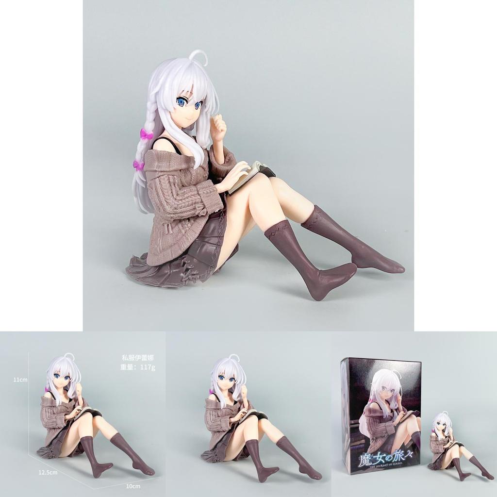 Elaina Reading Posture Anime Character Desktop Decoration For Decoration Room