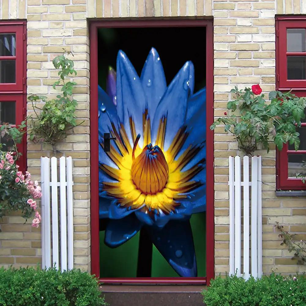 Retro Themed Kitchen Decoration PVC Door Sticker - a Festive Door Decoration That Can Be Easily Removed, Suitable for Kitchen, Guest Room