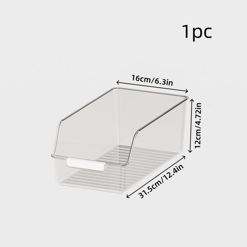 1Pc/Transparent Rectangular Large-Capacity Food Storage Box Kitchen Refrigerator Organizer Storage Box toumingse