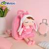 Non-Toxic New Style Metoo Backpack Angela Doll Plush Bag Pink Bunny Doll Backpack For Kindergarten Children