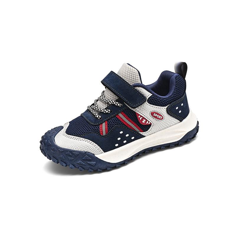 Girls' Pink Breathable Tire Sole Medium and Older Children's Sports Shoes 2025 New Spring and Autumn Boys' Mesh Outdoor Running Shoes