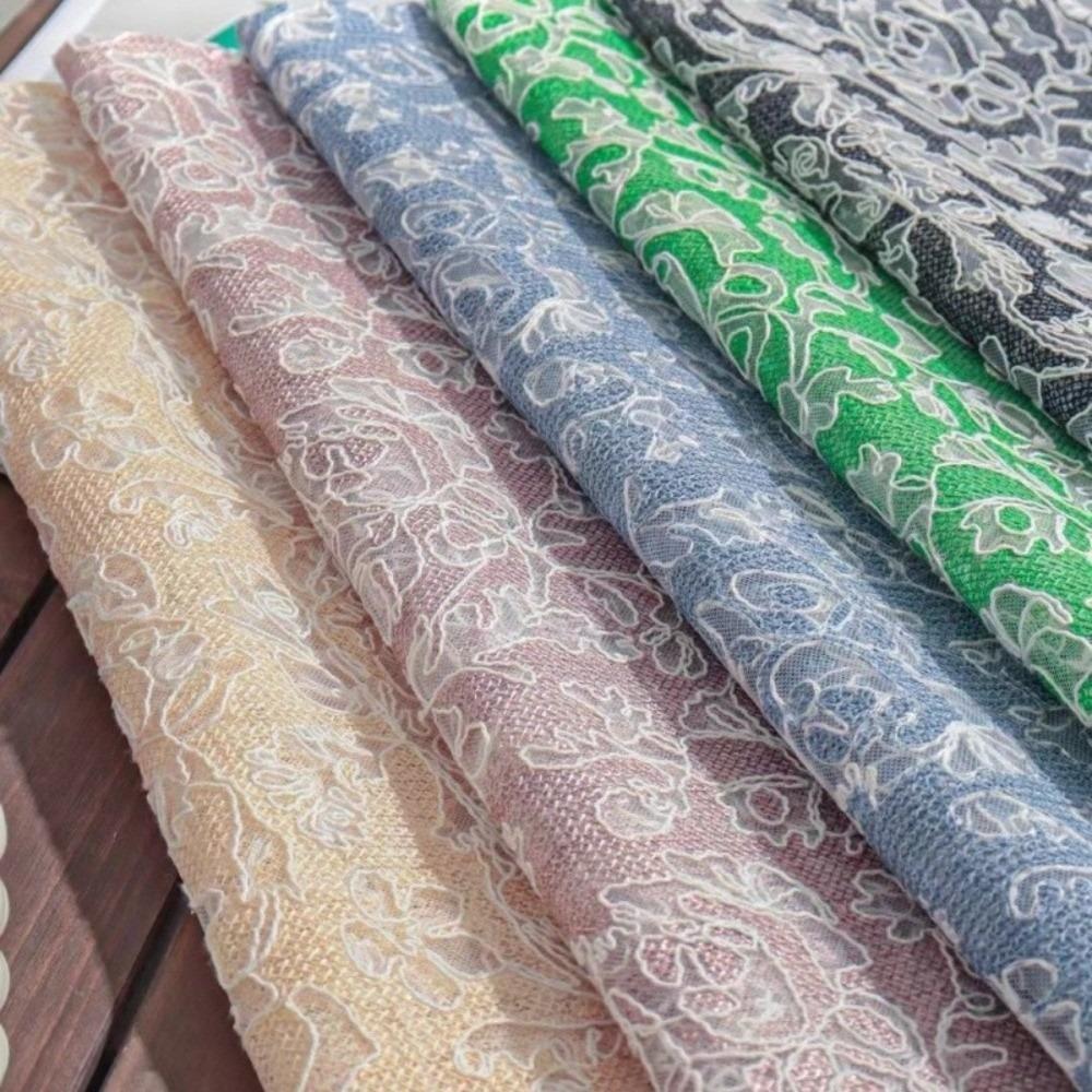Hollow Mesh Lace Fabric Embroidery Womens Clothing Material For Kids Dress Blouse