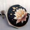 Elegant Lotus Flower Mandala Wall Art DecorUmbrellaPortable 3-Fold Compact Umbrella for Men & Women Gift