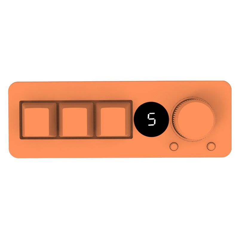 Customizable Mini Mechanical Keyboard with Knob (3-Key/4-Key, One-Key Copy/Paste/Cut)