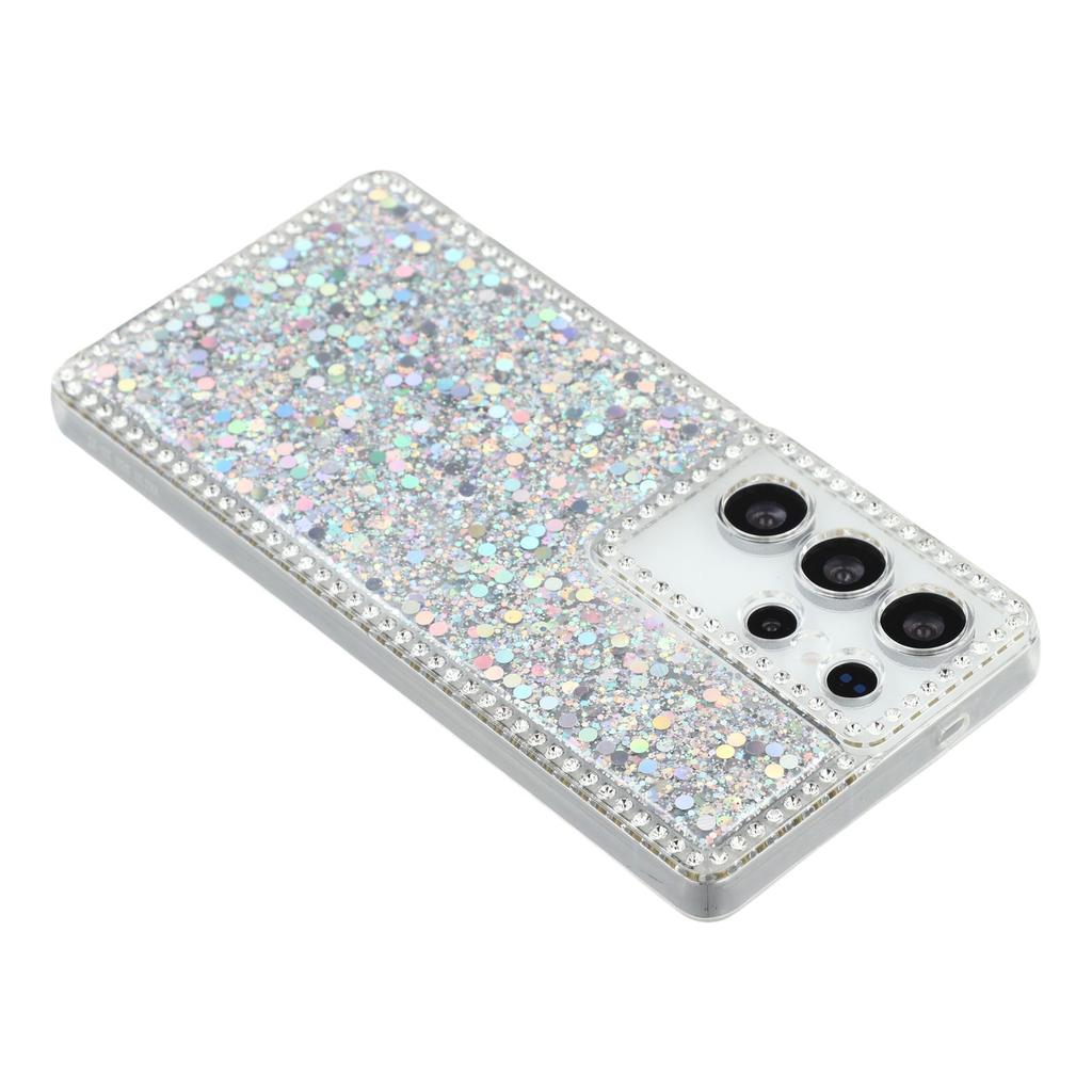 For Samsung Galaxy S25 Ultra Case Rhinestone Edge Glitter Epoxy TPU Phone Cover