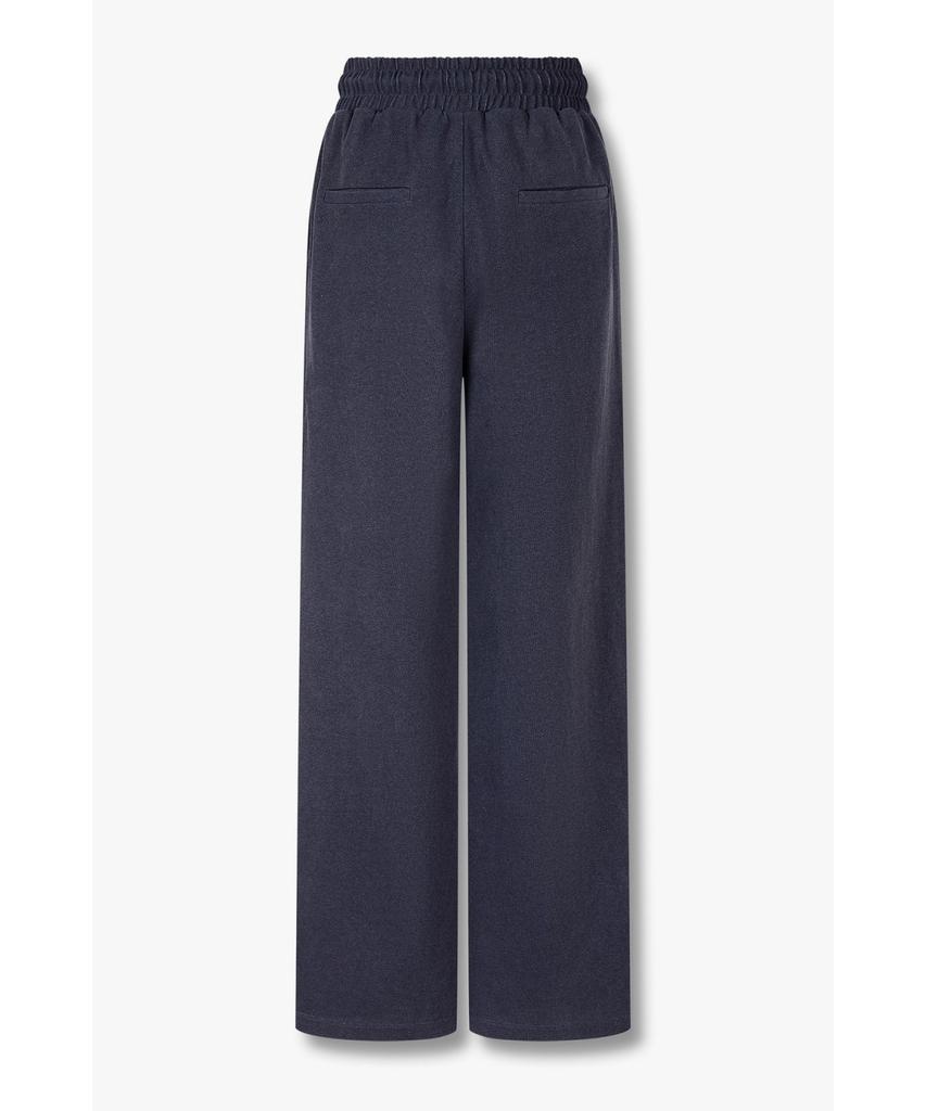 Bobeu Lettering Pigment Wide Pants_Navy 7156230012