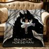 cartoon B-BoJack Horseman-n Throw Thick Comfort Flannel Quilt, Multi-scene Use Indoor Outdoor Daily Nap
