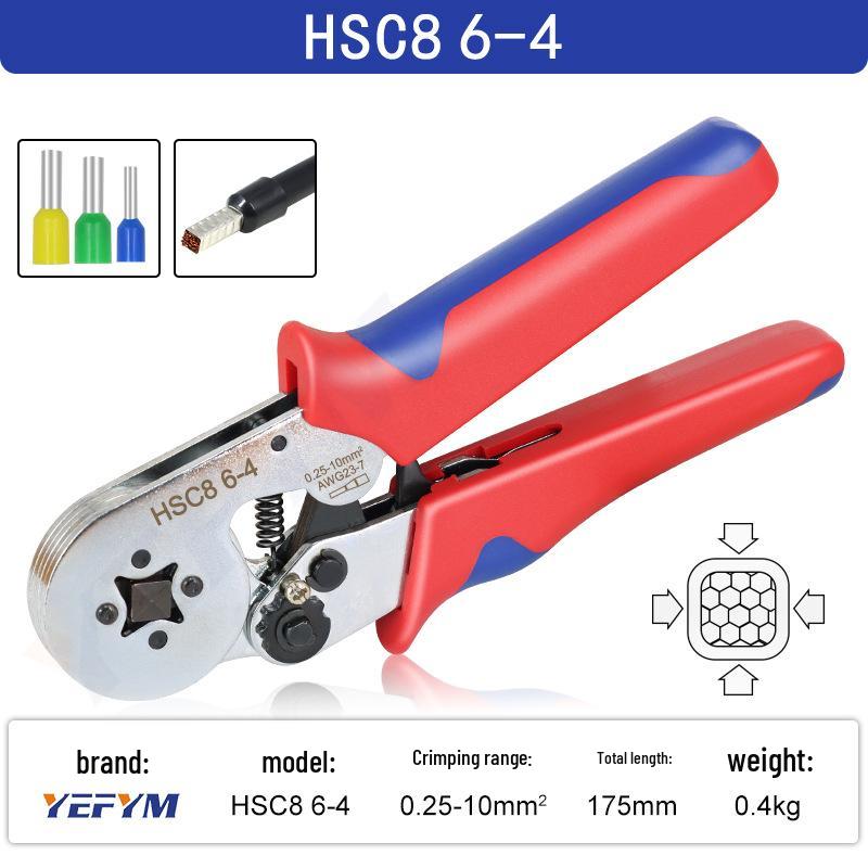 Compact Tube Terminal Crimper Ratchet Tool Set for Electricians