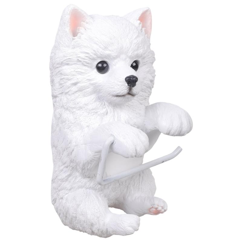 

Creative Puppy Design Resin Tissue Box Dispenser Decorative Countertop Shelf Organizers Paper Holders Gift