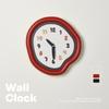 Silent Punch-free Ins Style Creative Clock Japanese and Korean Retro Red Living Room Wall Clock Home High-end Decorative Clock