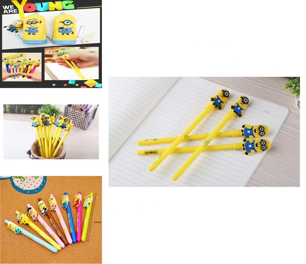Minions Stationery Black Neutral Pen With 05mm Tip For Office And School Use