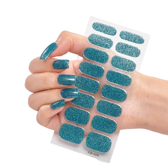 1 Set Gel Nail Strips Full Wrap Stickers Self Adhesive Art Decals Easy Removal Nail Stickers for Strengthening Nails
