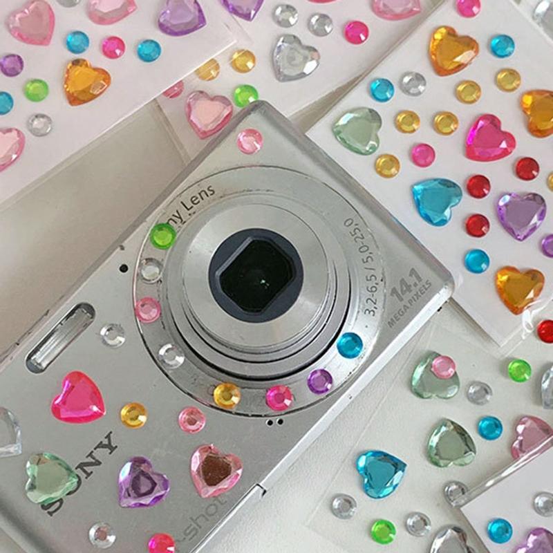 Self Adhesive Rhinestone Gem Stickers 1Sheets Assorted Shapes Acrylic Glitter Jewel Decals Bling Charms Face Diy Craf