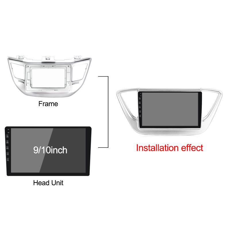 Android Large Screen Navigation System for 2015-2018 Hyundai Tucson with Variable Frame Wiring
