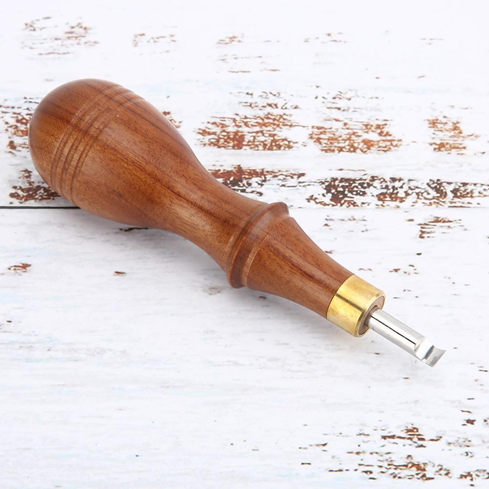 Wooden Handle Alloy Steel Watch Pry Watch Case Remover Watch Repair Tool (B Style)