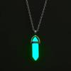 Halloween Noctilucent Glowing Necklace Bullet Hexagonal Column Luminous Necklace Night Fluorescence Glow In Dark Necklace