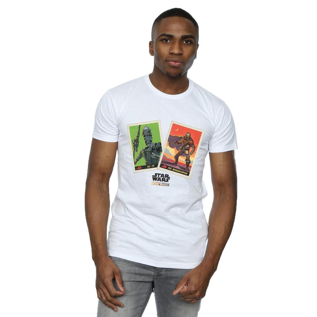 Star Wars Mens The Mandalorian Trading Cards T-Shirt