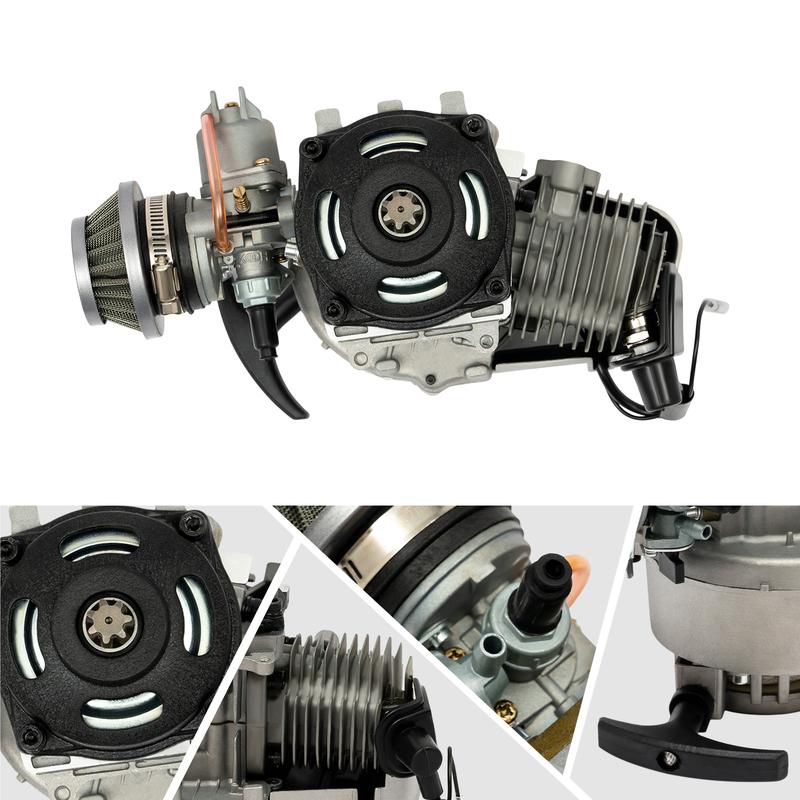 2 Stroke Gas Motor 49cc Mini Motorcycle Engine 12500 Rpm Gasoline Generator 3hp Single Cylinder Dynamo 1.9kw Electronic Ignition