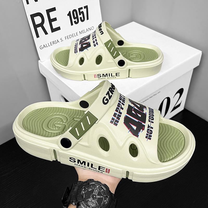 

Мужские тапочки для лета, ощущение наступания на дерьмо пяткой, езда на двух на работу, уличные сандалии большого размера для пляжа 45