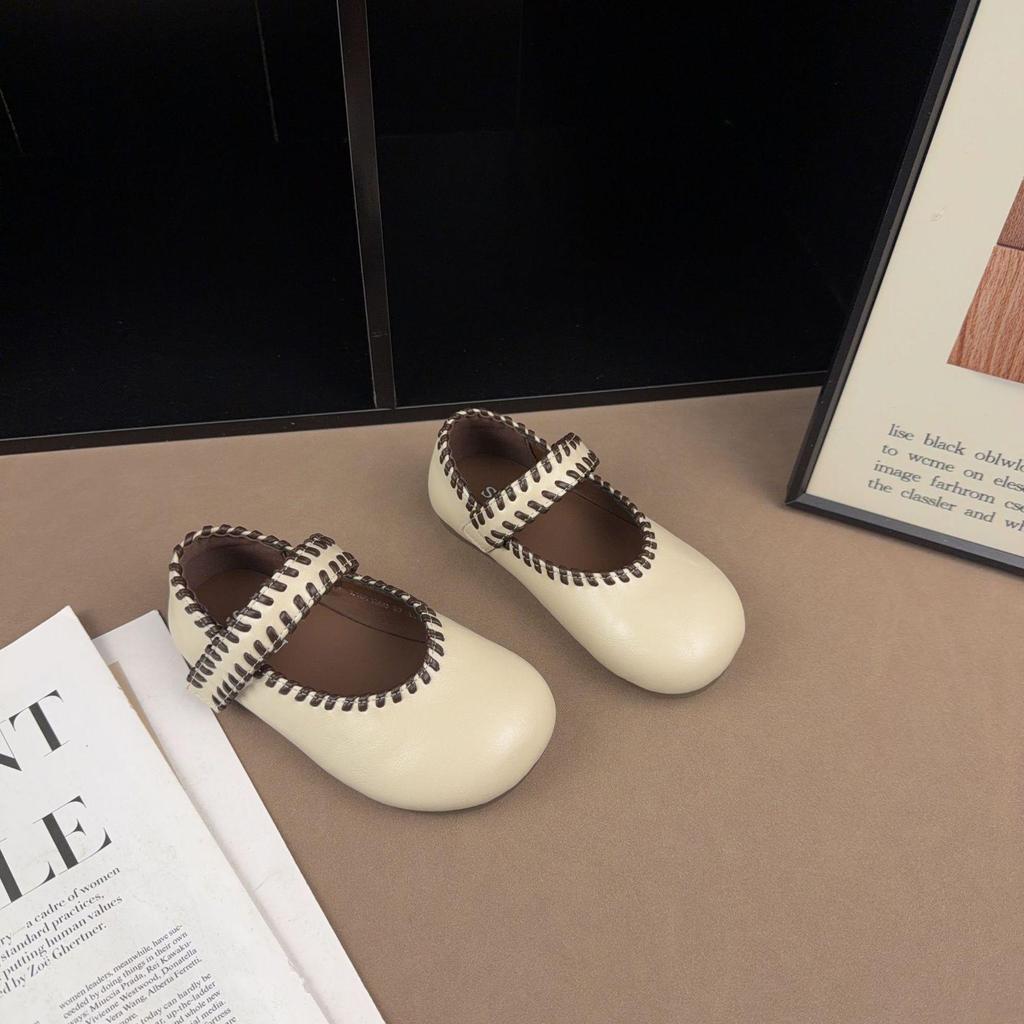 Scarpe da Principessa Quadranti alla Moda in Pelle per Bambina Primavera 2026 - Antiscivolo, Stile Coreano