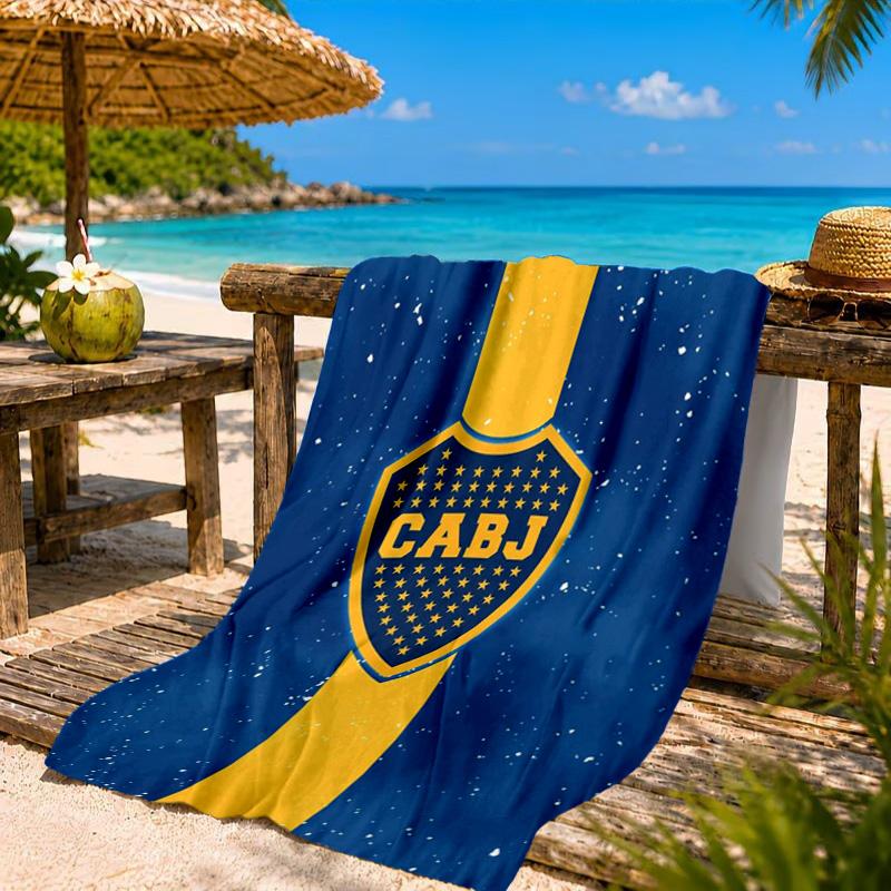 Juniors Football Club Design Printed Microfiber Beach Towel, Soft And Absorbent, Quick-Dry, Ideal for Summer Travel, Beach Essential, Swimming Pool