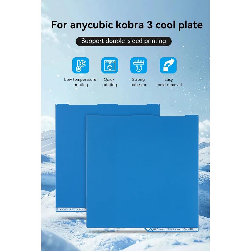 Cool Plate For Bambu lab A1/X1/P1P Build Plate For Anycubic Kobra S1/3 Double-Sided Plate Spring Heated Bed For Flashforge AD5X