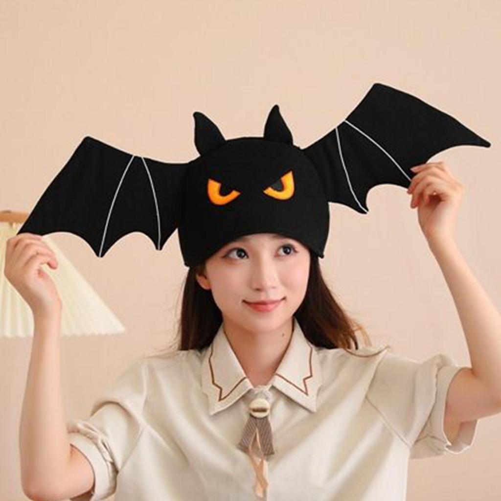 Bat Hat Halloween Bat Wings Cosplay Hat for Women Spooky Headpiece Cosplay Accessories for Teens Masquerade Party Carnival