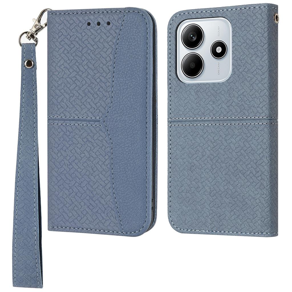 For Xiaomi Redmi Note 14 5G Case Woven Texture PU Leather Wallet Phone Cover