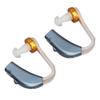 1 Pair Rechargeable Sound Amplifier Silicone Ergonomic Sound Aid Low Noise Compact Light Ear Listening Device Blue