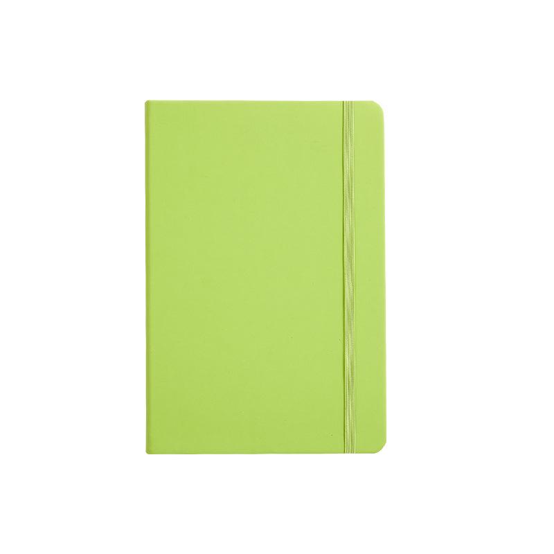 A5 Solid Color PU Leather Lace-Up Notebook with Custom Logo Option.
