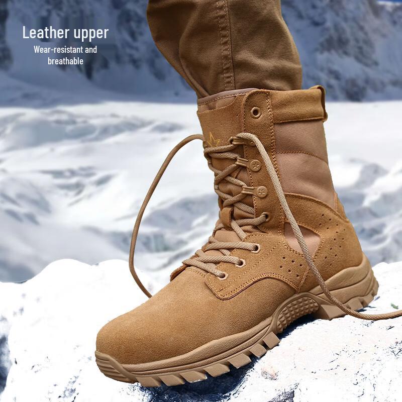 Lvdun Men's Wool-Lined High-Top Combat Boots