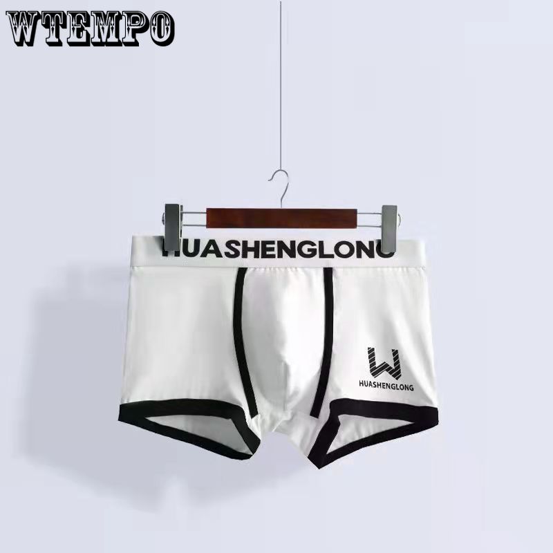 1pc Men's Boxer Shorts Pure Cotton Youth Sports Trendy Cute Boxer Shorts