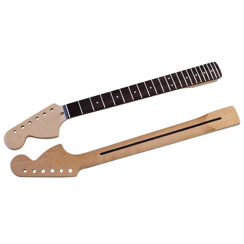 Linkshändiger 6-Saiten ST E-Gitarrenhals: Großer Kopf, 22 Bünde, Ahorn & Palisander, Mattes Finish, DIY-Modifikation