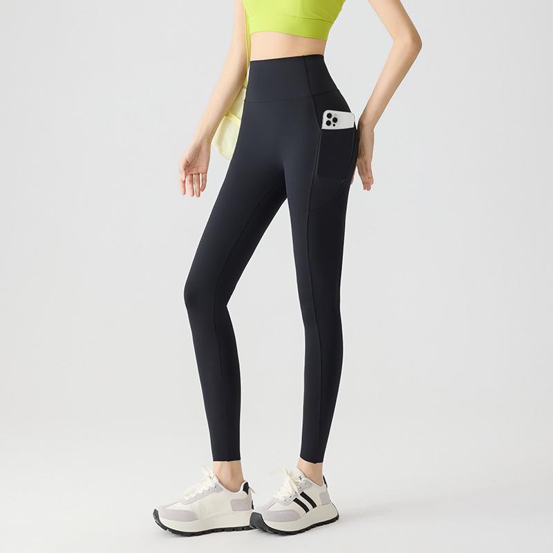 Women's Cloud Feeling Ice Silk Pocket Yoga Pants - Summer Slimming, Hip-Lifting, Sporty Outdoor Wear