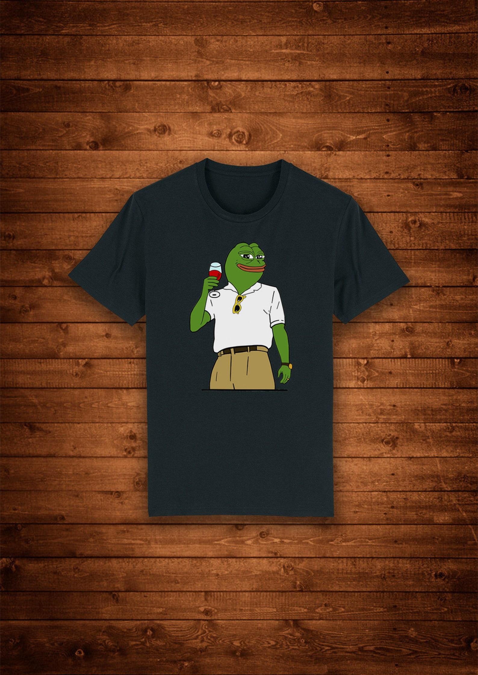 Wall Street Pepe Frog Meme / T shirt Unique Design Street Wear Art Urban Graphic Tees Top S