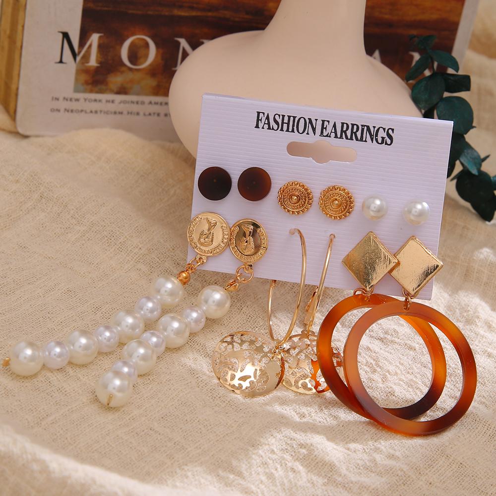 Luxury Stud Earrings Crystal Stud Earrings Set Earrings Women's Christmas Earrings