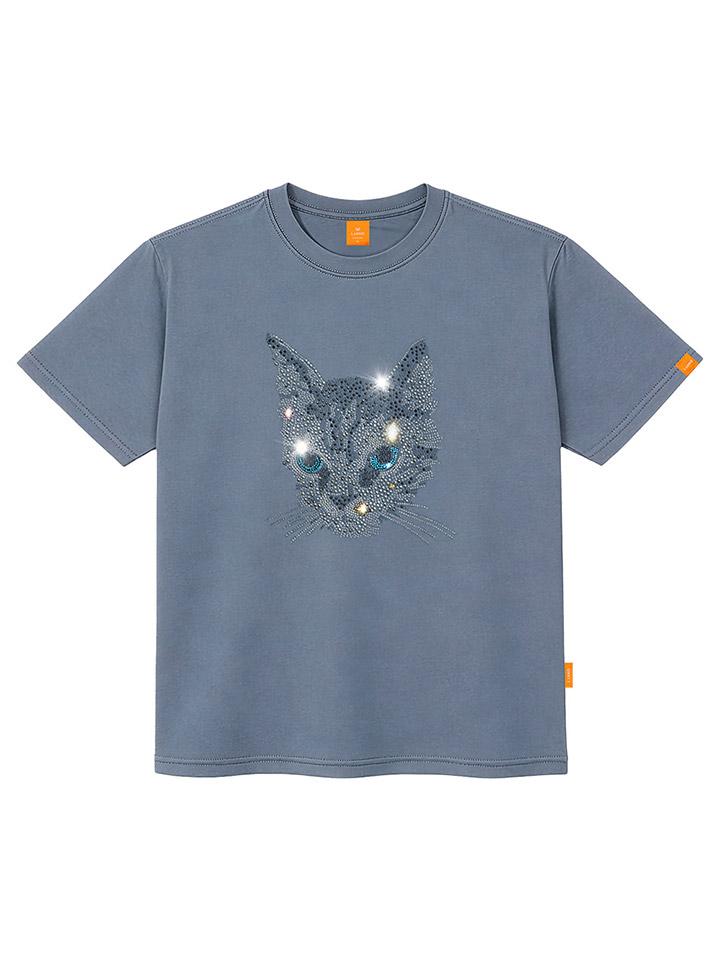 Ellamo Cubic Black Cat Short Sleeve T-Shirt Unisex Plus Sizes S~4Xl (Type B)