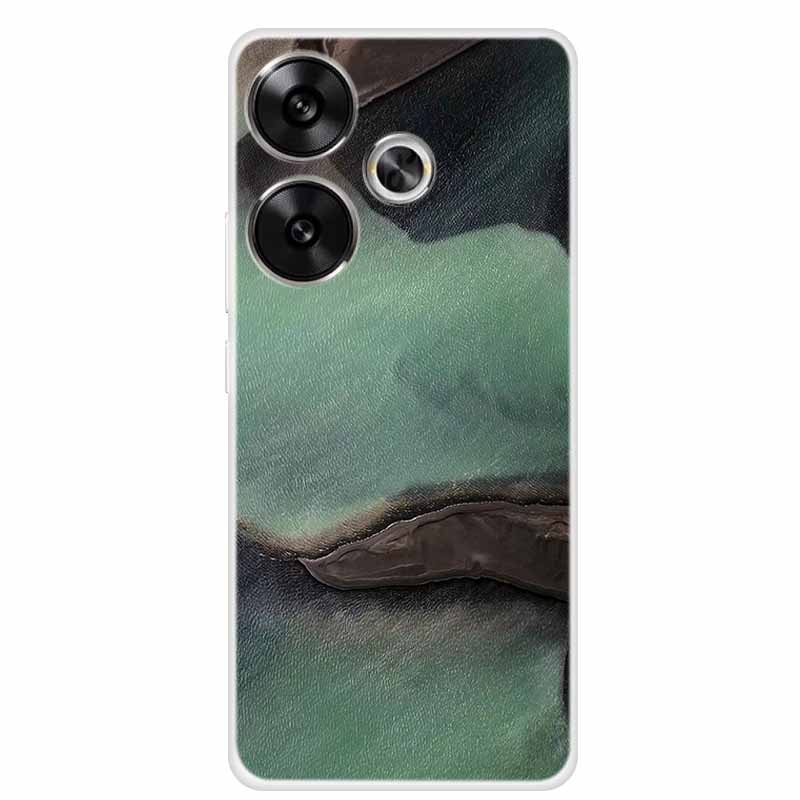 Marble Soft Phone Case For Poco F6 Transparent Case Silicone TPU Cover Funda Para Shield Clear Case for Xiaomi Poco F6 F 6 Pro