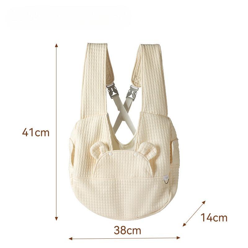 

Outdoor Pet Backpack Solid Color Simple Cross Chest Breathable Backpack Portable Cat Bag Large Capacity Adjustable Pet Backpack As shown