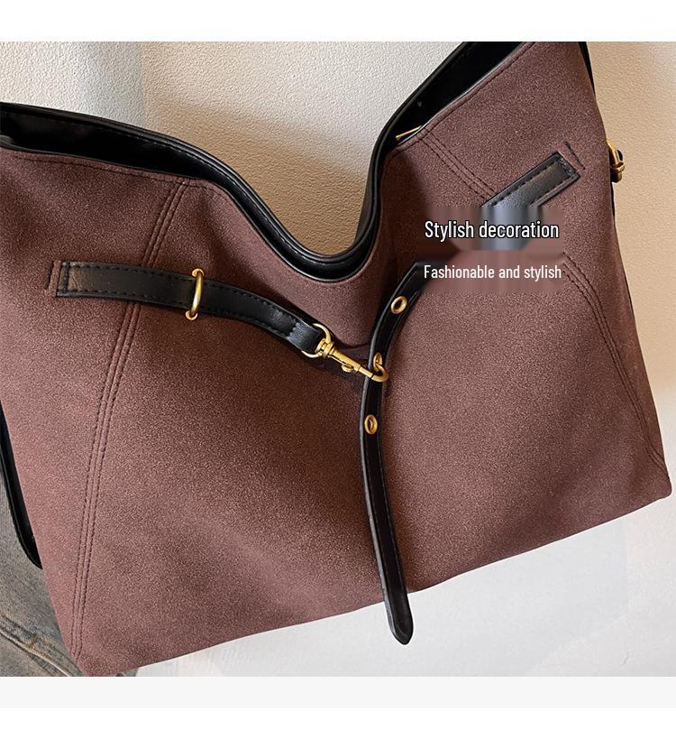 Women's 2025 Autumn/Winter Fashion: Casual Large-Capacity Textured Tote & Crossbody Backpack